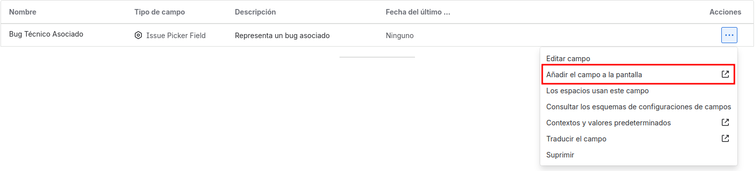 seleccion de issue picker