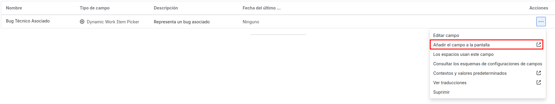 seleccion de issue picker