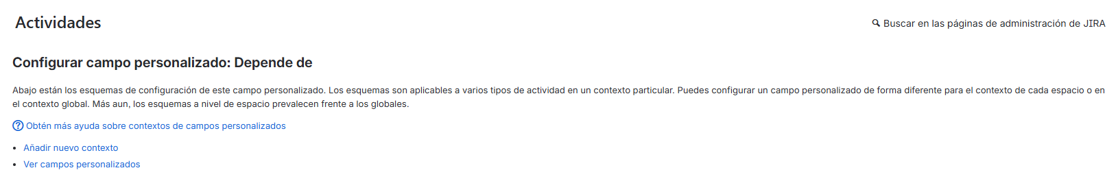 Añadir nuevo contexto en Jira