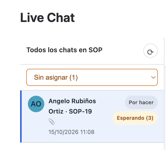 Colas de conversaciones del agente
