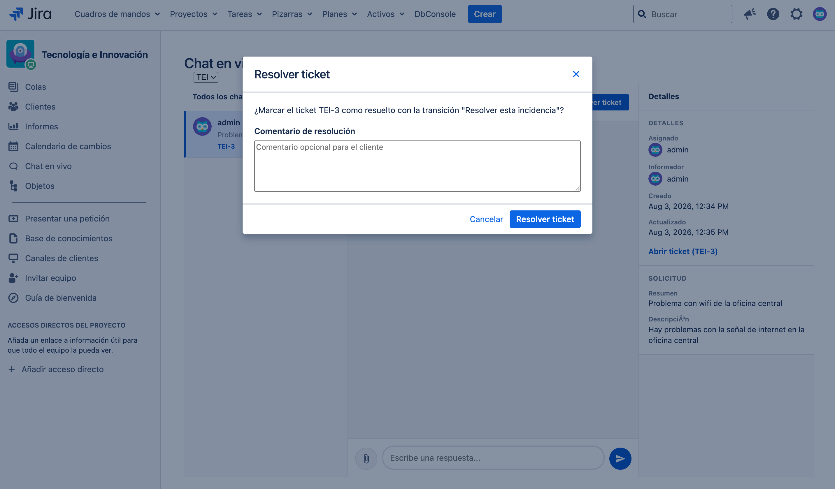 Diálogo para resolver una conversación