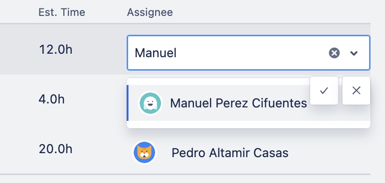Cambio del responsable