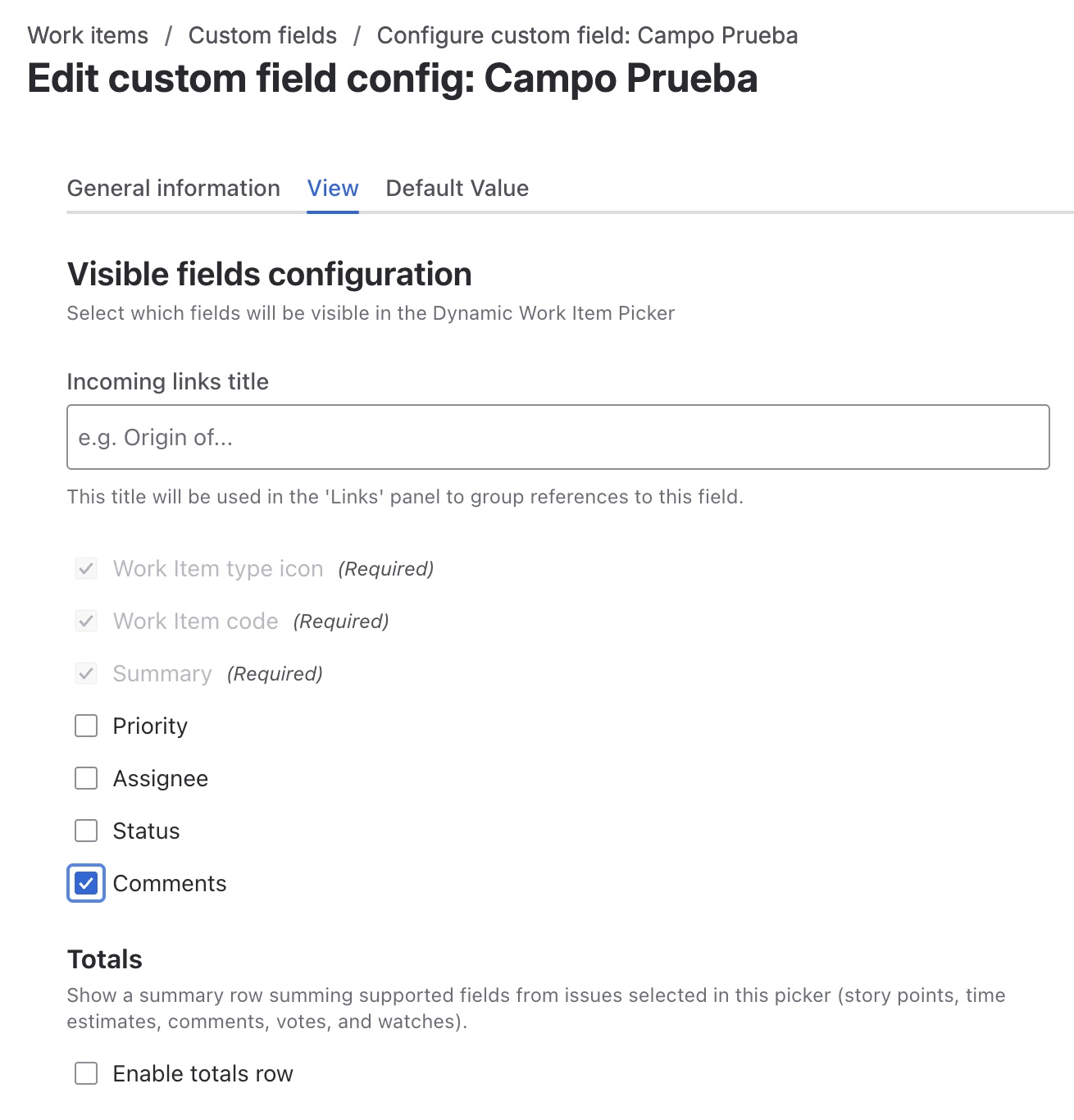 Toggle Comentarios en la pestaña Vista
