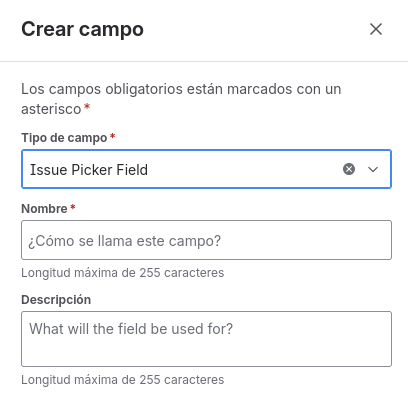 seleccion de issue picker