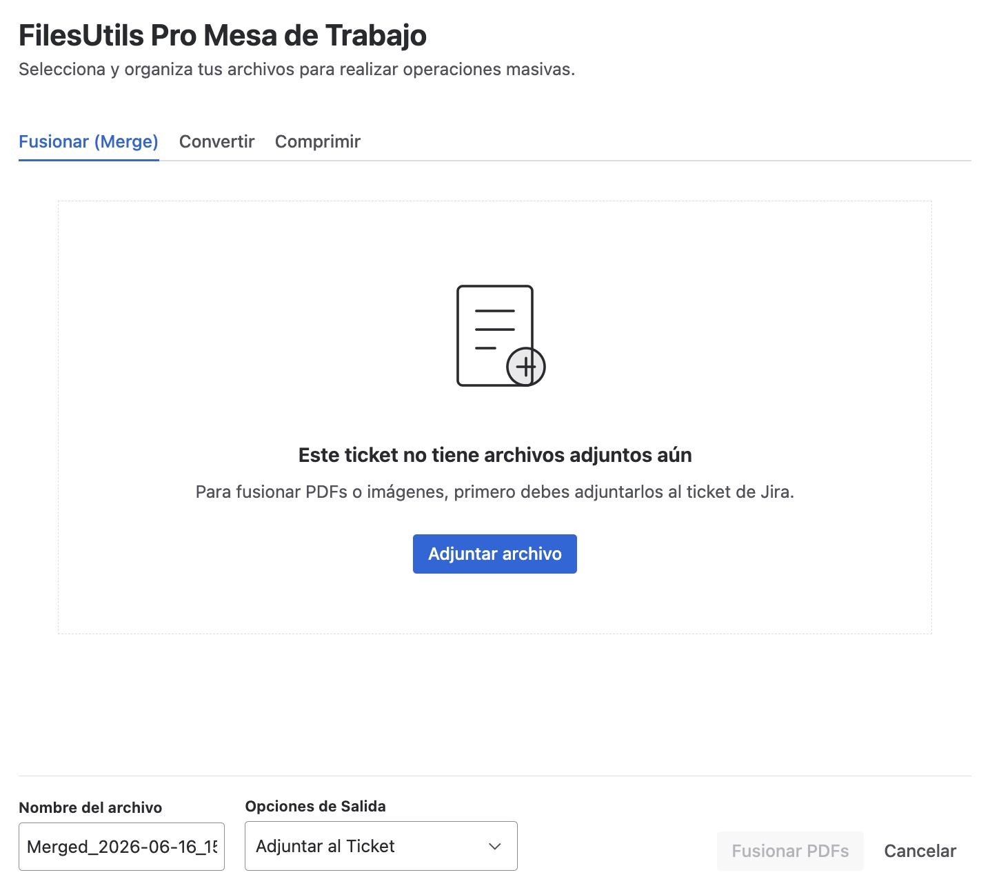 Mesa de trabajo sin adjuntos