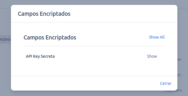 vista de configuración de campo completo