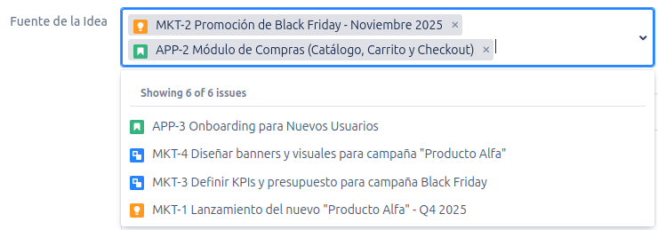 vista de la selección multiple