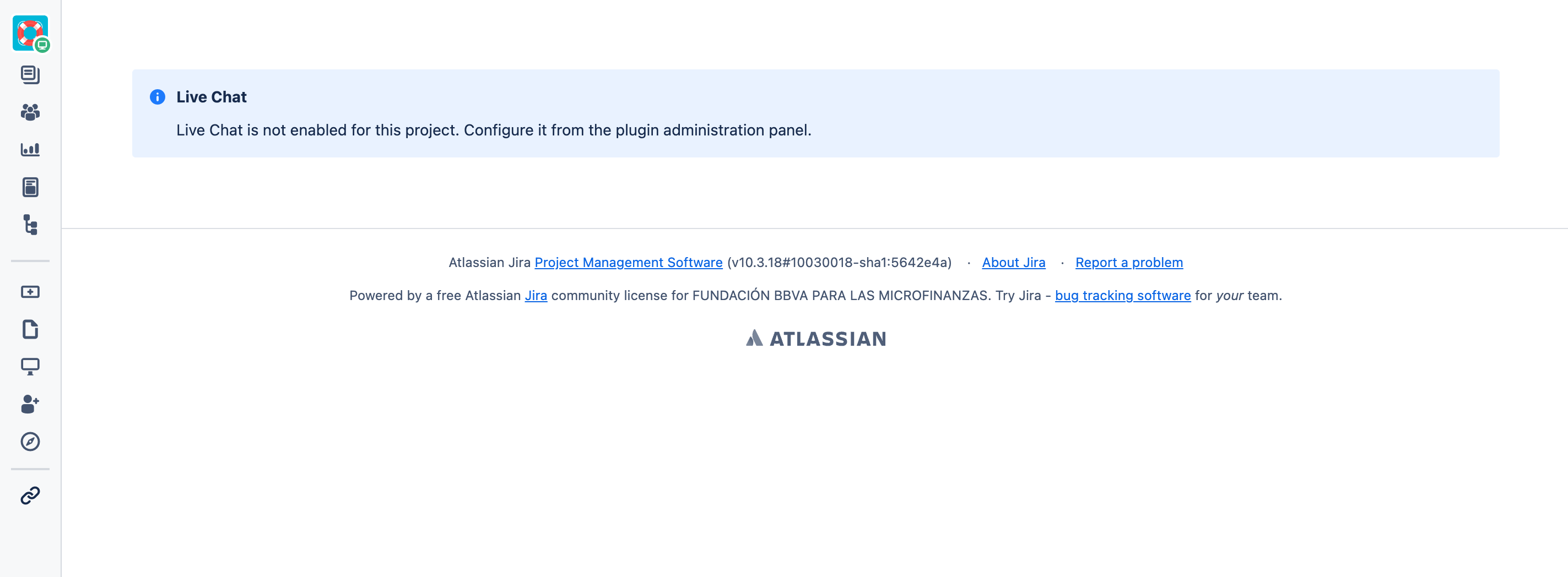 Message shown when the tray is not available