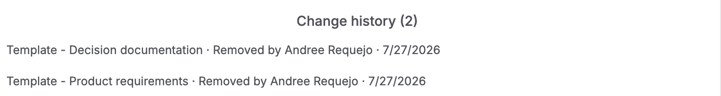 Change history