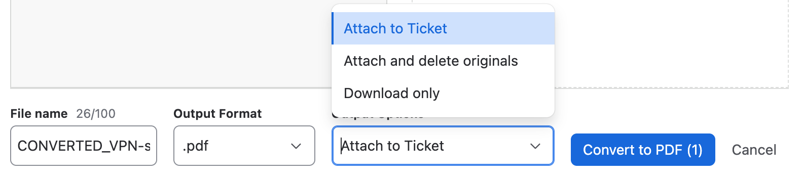 Configure conversion result