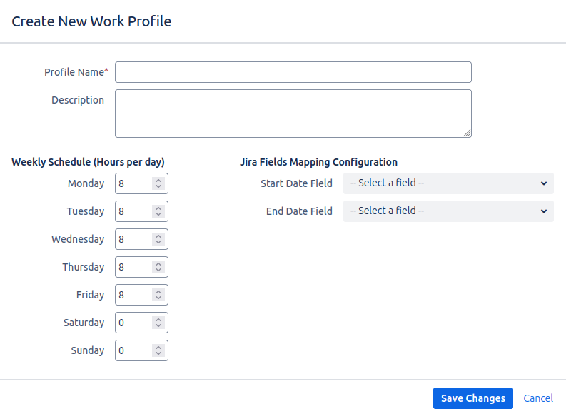 Configuración del Perfil de Trabajo