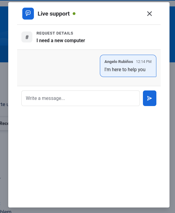 Chat widget - Conversation