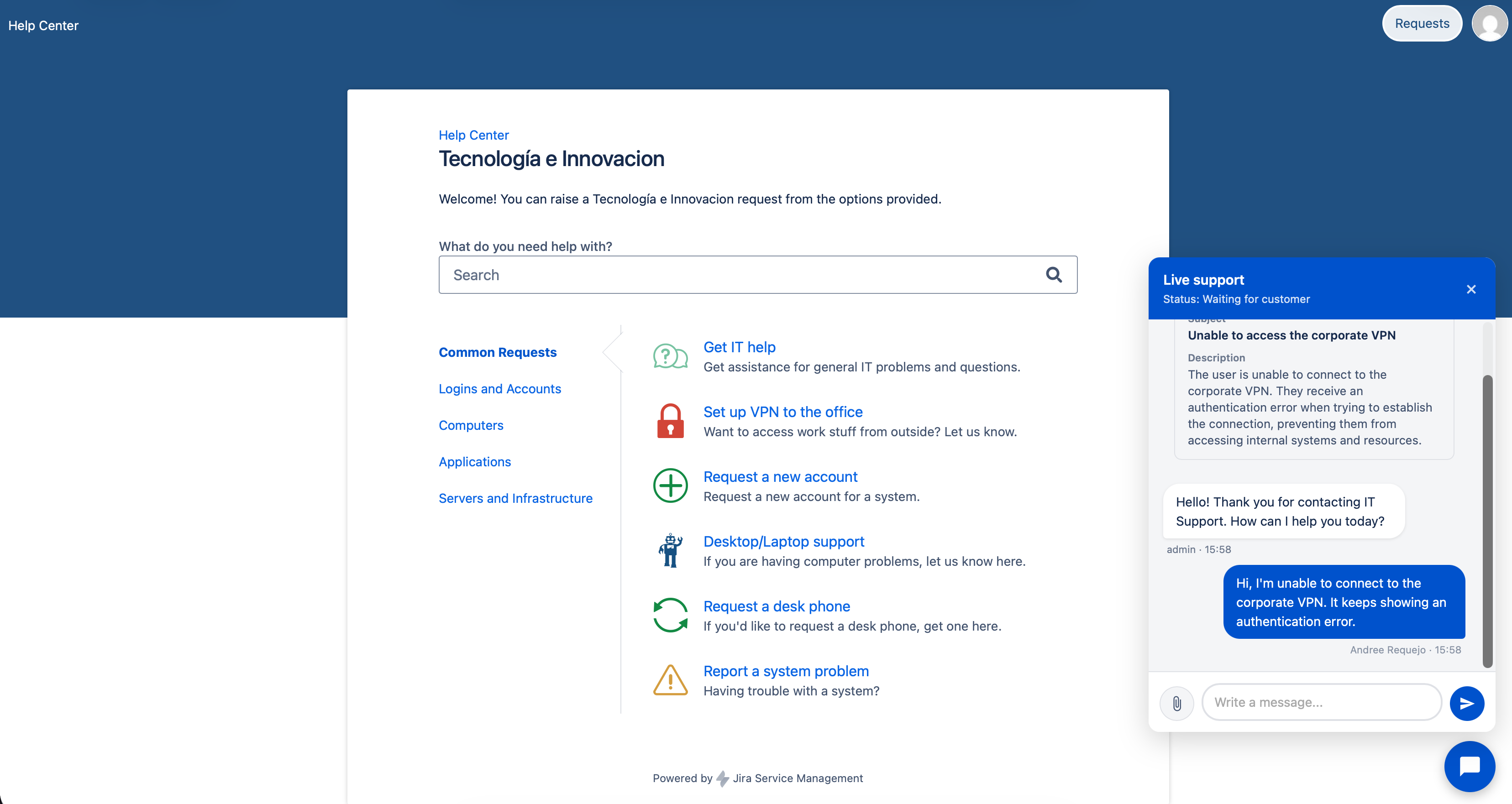 Chat widget - Conversation