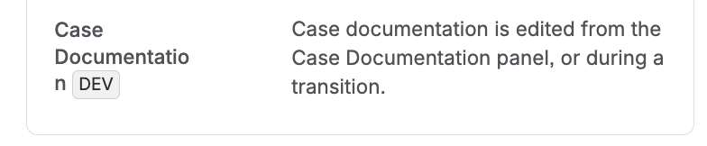 Case Documentation field in Details, read-only