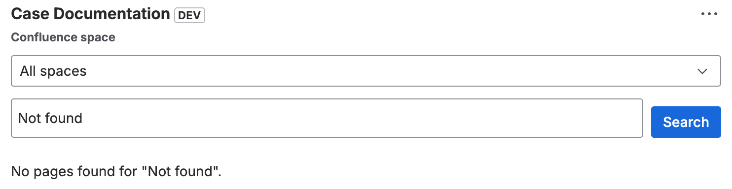 Empty search result