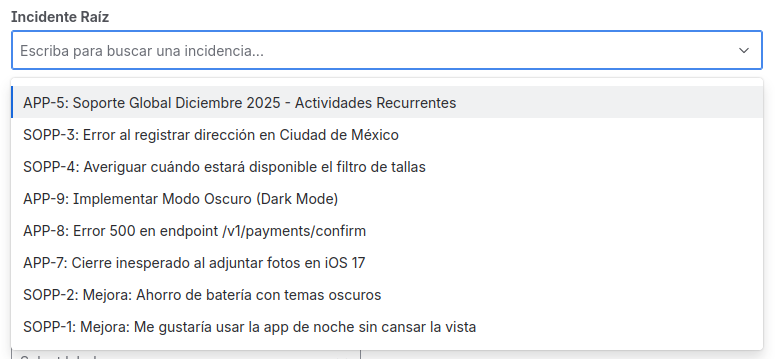 Search and select in the field