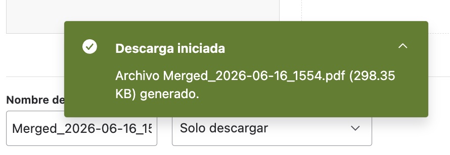 Download start message