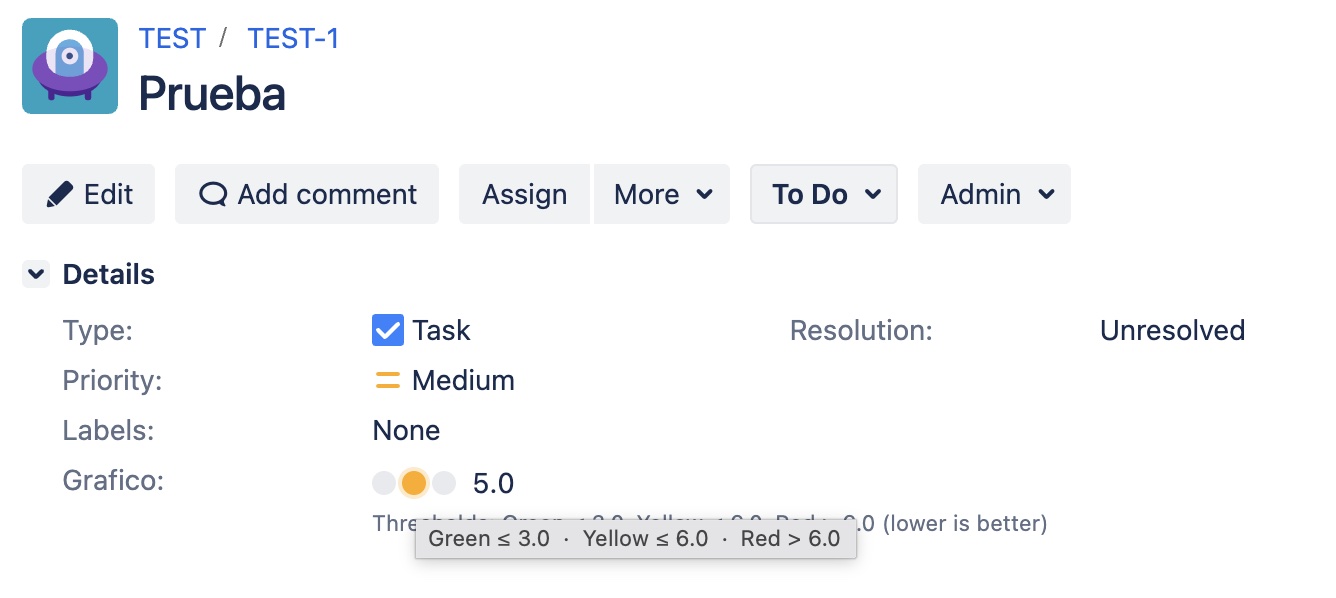 Tooltip showing the exact range when hovering over the Traffic Light lit bulb