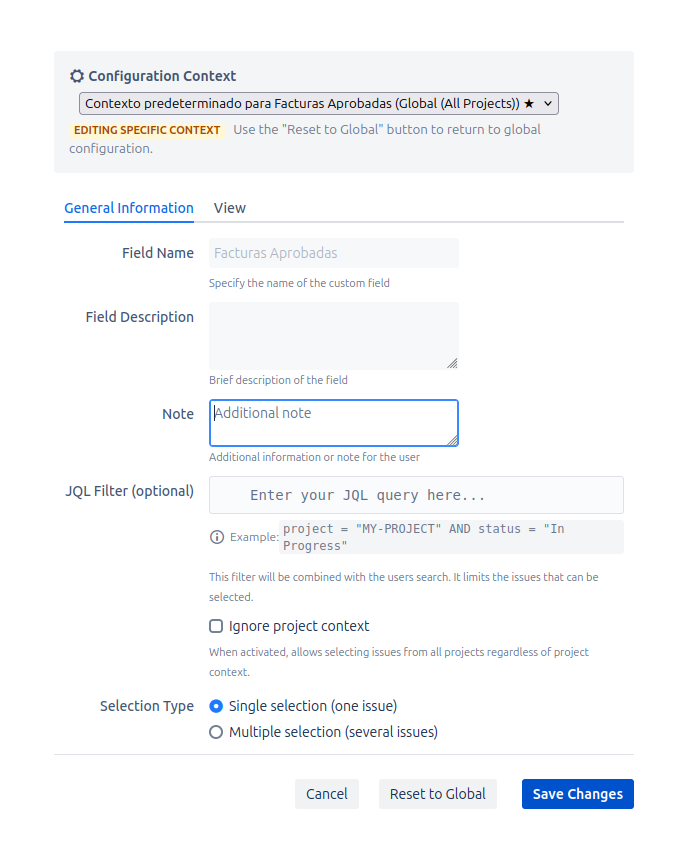 Context Configuration