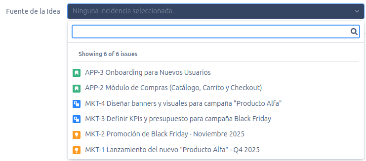 view of single selection