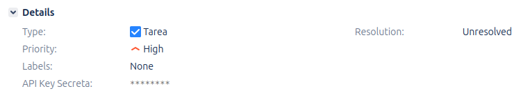 view of the encrypted value