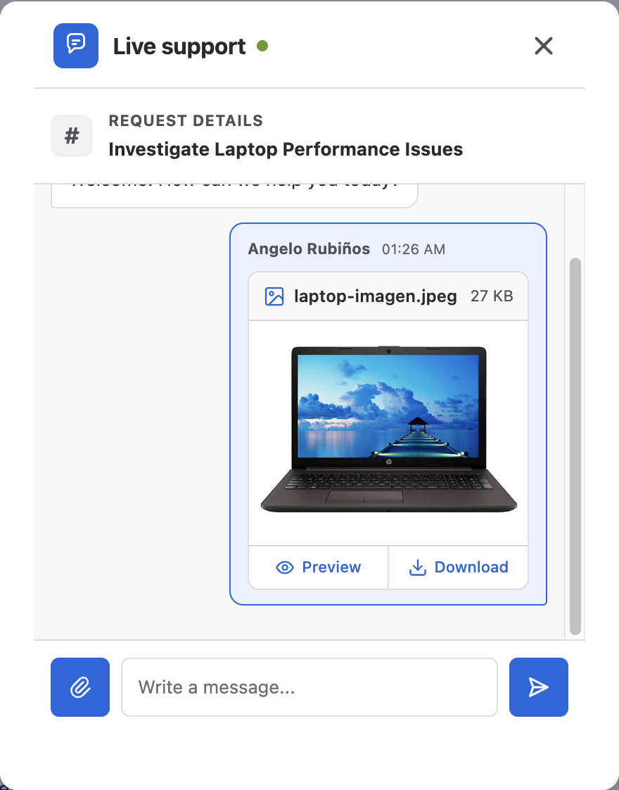Image attachment visible in the conversation