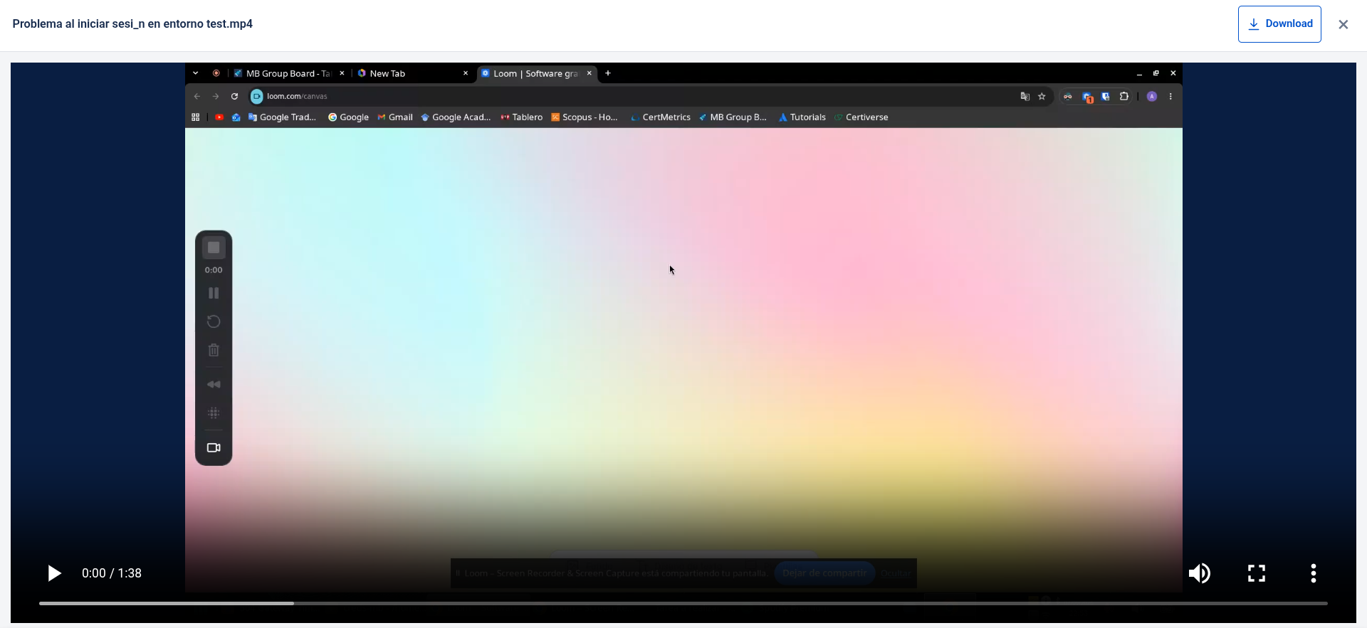 Video preview with HTML5 controls in the chat