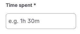 Log work modal β time shortcuts as actions