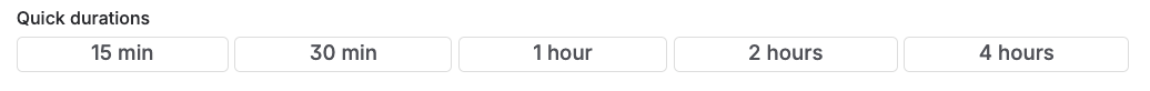 Log work modal β time shortcuts as actions